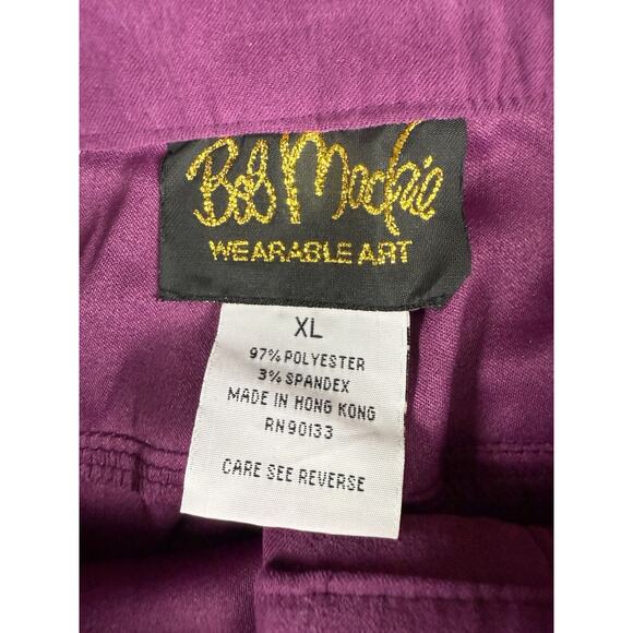 NWT Bob Mackie Wearable Art Pants Size XL Purple - Picture 3 of 8